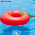 Toy Inflatable Swimming Raft Swimming Pool Toy Party Decoration with Love Heart Shape Fruit Painting Floating